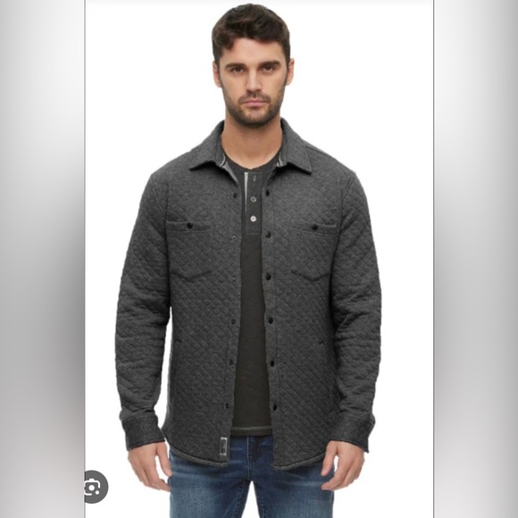 Flag & Anthem Charcoal Heather Alloway Quilted Shirt Jacket - Picture 10 of 10